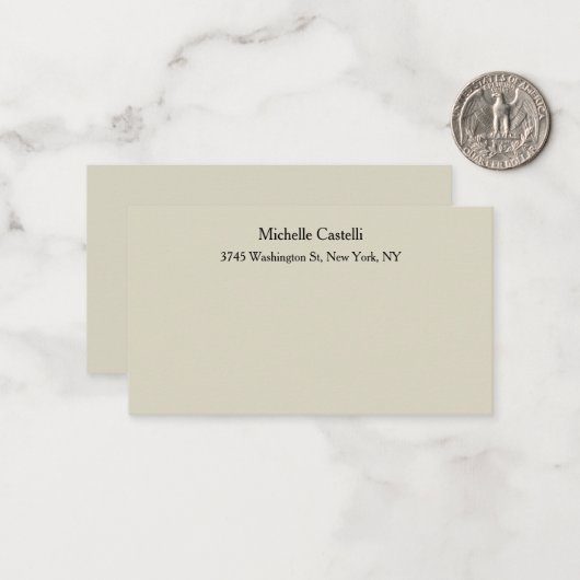 Carte De Correspondance Professionnel Unique Classique Simple (Devant/Arrière en situation)