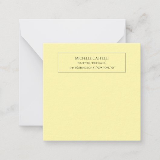 Carte De Correspondance Professionnel Unique Classique Simple Couleur Crèm (Devant)