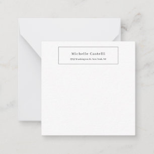 Carte De Correspondance Professionnel Unique Classique Simple Noir & Blanc