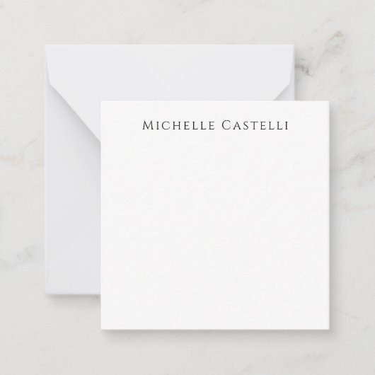 Carte De Correspondance Professionnel Unique Classique Simple Noir & Blanc (Devant)