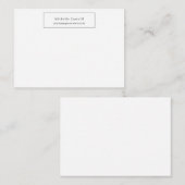 Carte De Correspondance Professionnel Unique Classique Simple Noir & Blanc (Devant / Derrière)