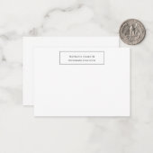 Carte De Correspondance Professionnel Unique Classique Simple Noir & Blanc (Devant/Arrière en situation)