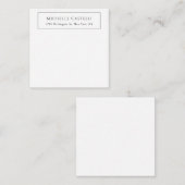 Carte De Correspondance Professionnel Unique Classique Simple Noir & Blanc (Devant / Derrière)