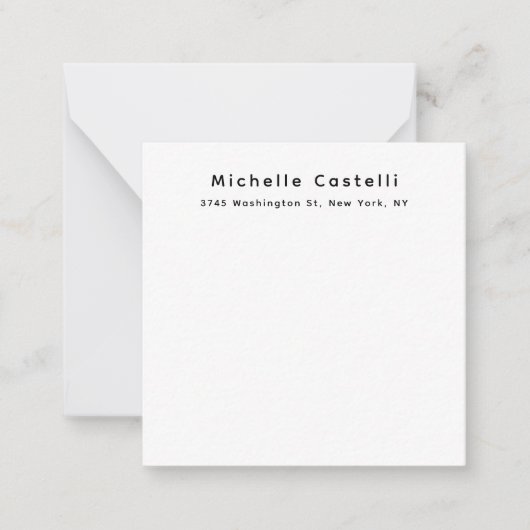 Carte De Correspondance Professionnel Unique Classique Simple Noir & Blanc (Devant)