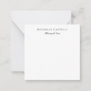 Carte De Correspondance Professionnel Unique Classique Simple Noir & Blanc