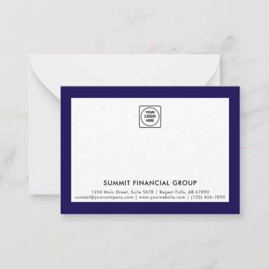 Carte de correspondance professionnelle avec logo (Devant)