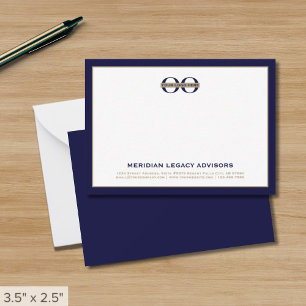 Carte de correspondance professionnelle bleu marin