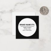 Carte de correspondance professionnelle noir et bl (Devant/Arrière en situation)