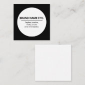 Carte de correspondance professionnelle noir et bl (Devant / Derrière)