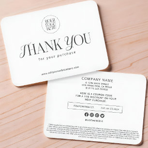 Carte De Correspondance Promo Coupon de logo simple et personnalisé