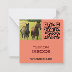 Carte De Correspondance Promo du code Qr sur ton rouge fraîchement carré