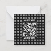 Carte De Correspondance Promotional QR code (editable) plus Logo Pattern (Devant)