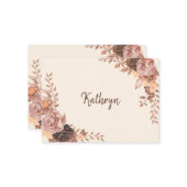 Carte De Correspondance Proposition d'aide d'État Rose Boho (Devant/Arrière en situation)