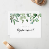 Carte De Correspondance Proposition d'aide d'Éucalyptus vert (Devant/Arrière en situation)