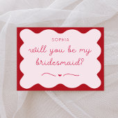 Carte De Correspondance Proposition de servante d'accueil moderne rouge et