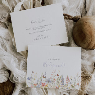 Carte De Correspondance Proposition du Fleur sauvage Bridesmaid d'été