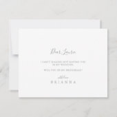 Carte De Correspondance Proposition du Fleur sauvage Bridesmaid d'été (Dos)