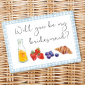 Carte De Correspondance Proposition En vichy Brunch Bridesmaid personnalis