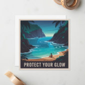 Carte De Correspondance Protect Your Glow (Devant/Arrière en situation)