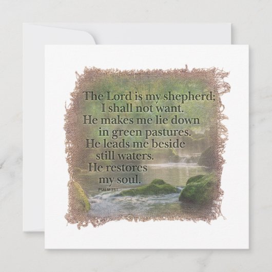 Carte De Correspondance PSALM 23:1 - Personalized Notecard (Devant)