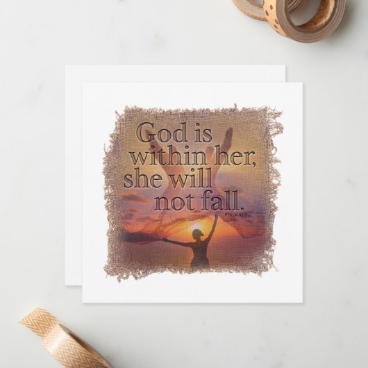 Carte De Correspondance PSALM 46:5 - Personalized Notecard (Devant/Arrière en situation)