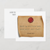 Carte De Correspondance PSALM 46:5 - Personalized Notecard (Devant / Derrière)
