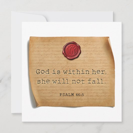 Carte De Correspondance PSALM 46:5 - Personalized Notecard (Devant)