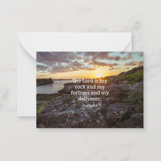 Carte De Correspondance Psaume 18:2, verset Écriture (Devant)