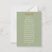 Carte De Correspondance Psaume 23 Verse (Dos)