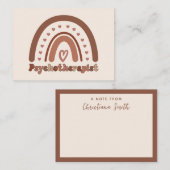 Carte De Correspondance Psychothérapeute Boho Rainbow (Devant / Derrière)