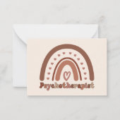 Carte De Correspondance Psychothérapeute Boho Rainbow (Devant)