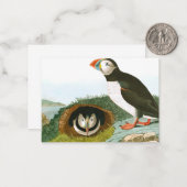 Carte De Correspondance Puffin de John James Audubon (Devant/Arrière en situation)