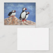 Carte De Correspondance Puffin Trio (Devant / Derrière)