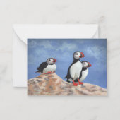 Carte De Correspondance Puffin Trio (Devant)