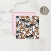 Carte De Correspondance Pugs de fête (Devant/Arrière en situation)