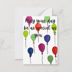 Carte De Correspondance Puisse votre journée être des ballons colorés spéc