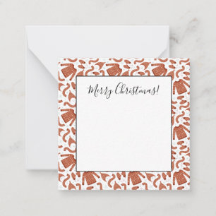 Carte De Correspondance Pull Écharpe Chapeau de Noël Rouge Blanc