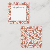 Carte De Correspondance Pull Écharpe Chapeau de Noël Rouge Blanc (Devant / Derrière)