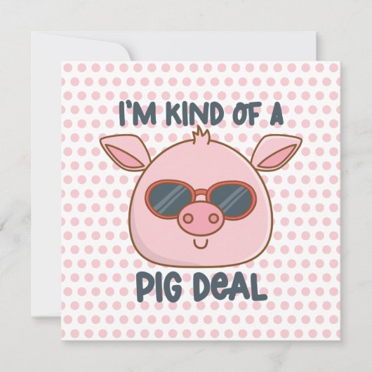 Carte De Correspondance Pun de cochon drôle (Devant)