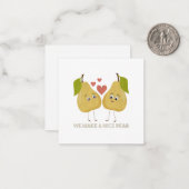 Carte De Correspondance Pun de fruit : Nous faisons une belle poire (Devant/Arrière en situation)