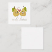 Carte De Correspondance Pun de fruit : Nous faisons une belle poire (Devant / Derrière)