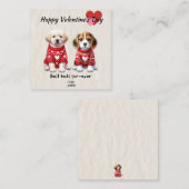 Carte De Correspondance Puppy Valentine's Day Cards (Devant / Derrière)