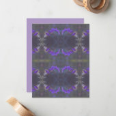 Carte De Correspondance Purple Floral Garden (Devant/Arrière en situation)