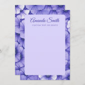 Carte De Correspondance Purple flower pattern border elegant script name (Devant / Derrière)