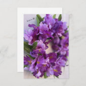 Carte De Correspondance Purple & lavande Iris (Devant / Derrière)