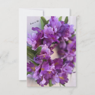 Carte De Correspondance Purple & lavande Iris
