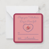 Carte De Correspondance Purr-fect chat noir Classe Valentine (Dos)