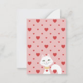 Carte De Correspondance Purrfect Cat Kids Valentine's Day Card (Dos)