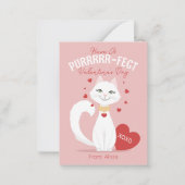 Carte De Correspondance Purrfect Cat Kids Valentine's Day Card (Devant)
