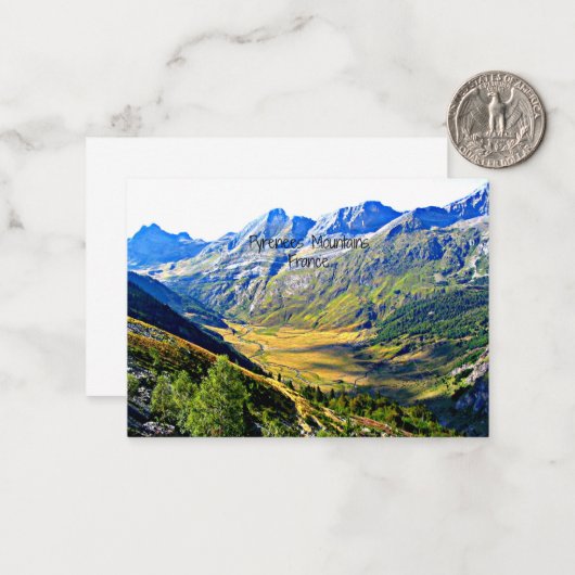 Carte De Correspondance Pyrénées, France (Devant/Arrière en situation)